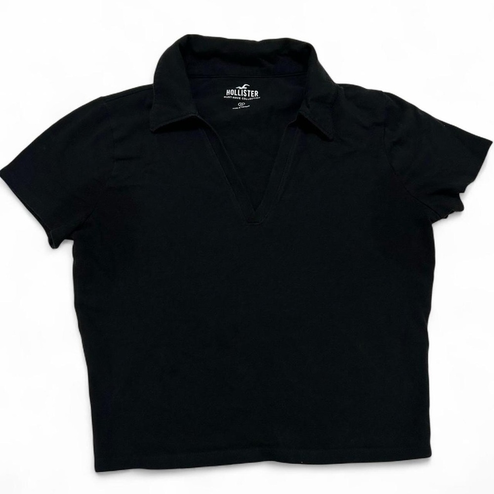 Black hollister polo top